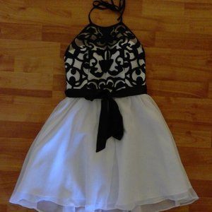 Halter Top/Backless Masquerade Dress